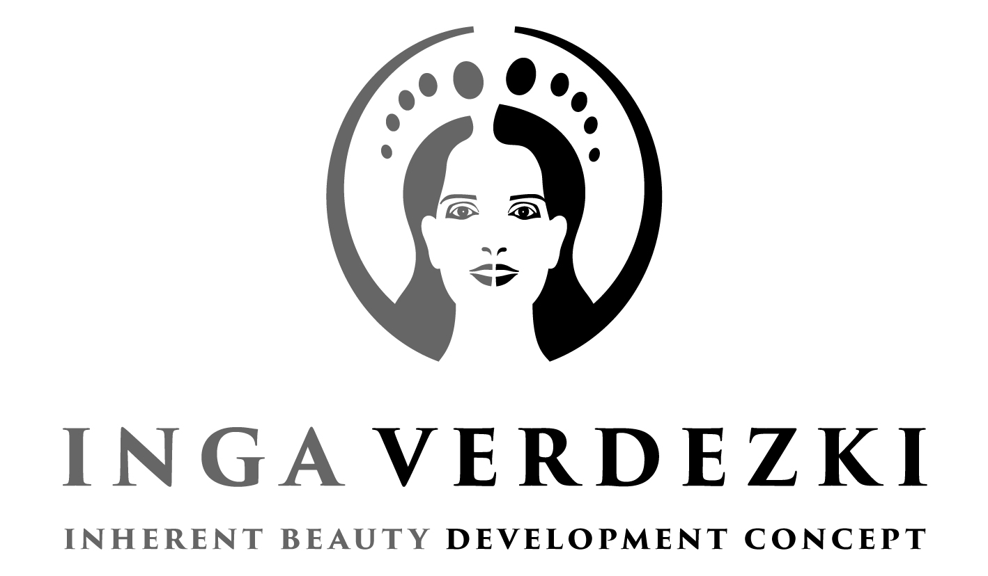 Dieses Bild zeigt das Logo von dem Unternehmen von "Inga Verdezki" und darunter steht "Inherent Beauty Development Concept".